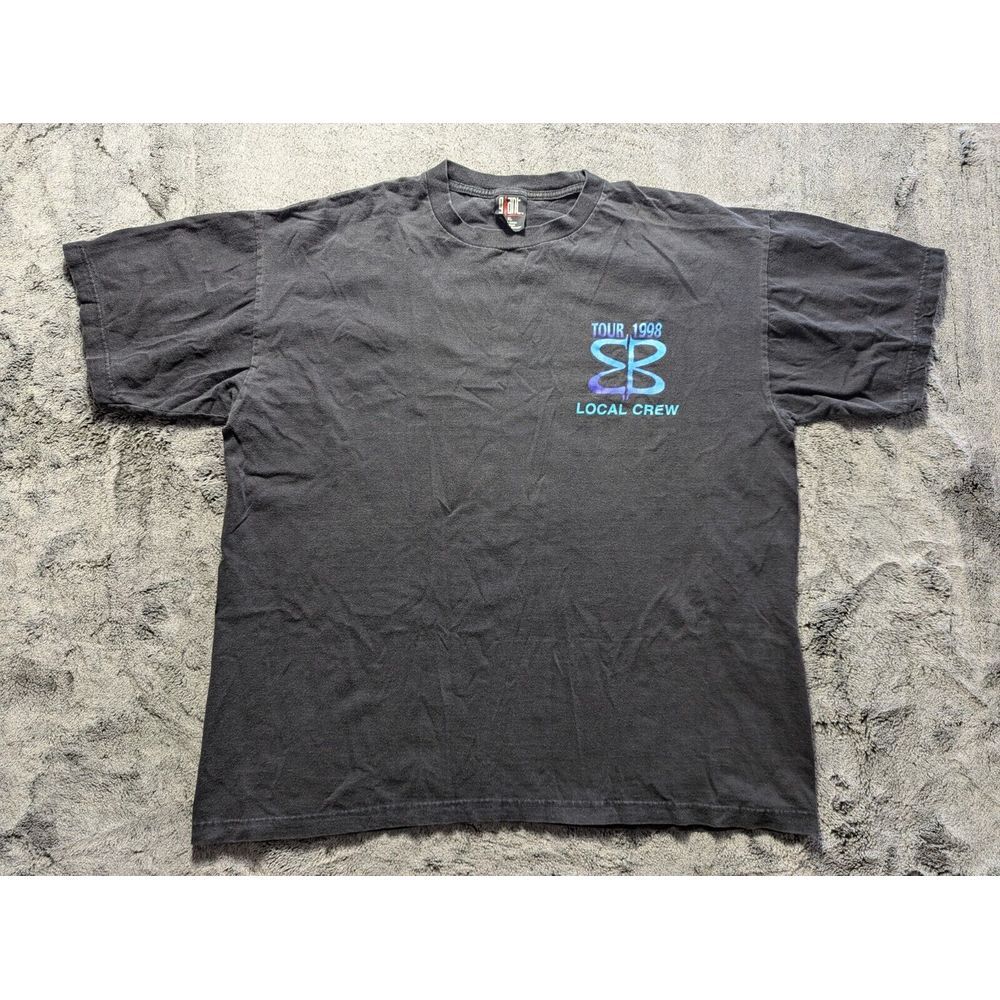 Vintage Moody Blues Local Crew Tour 1998 Short Sleeve T Shirt Mens Size XL Black